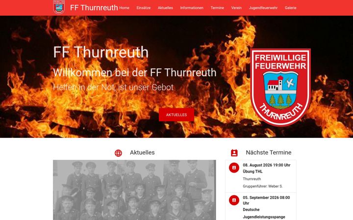 Screenshot of ff-thurnreuth.de
