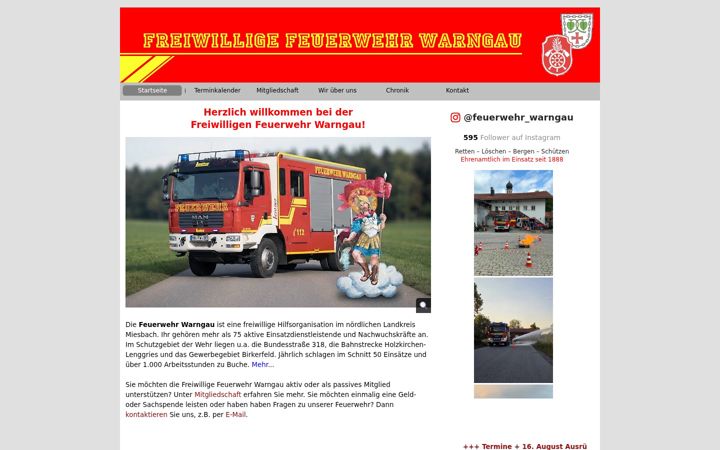 Screenshot of ff-warngau.de