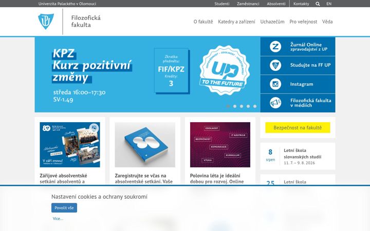 Screenshot of ff.upol.cz