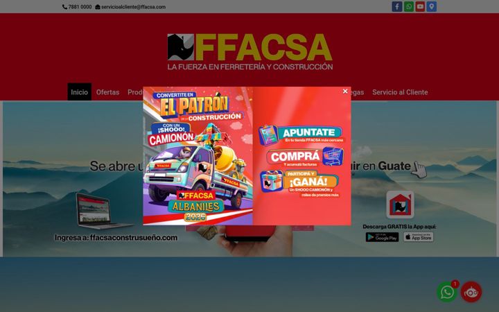 Screenshot of ffacsa.com