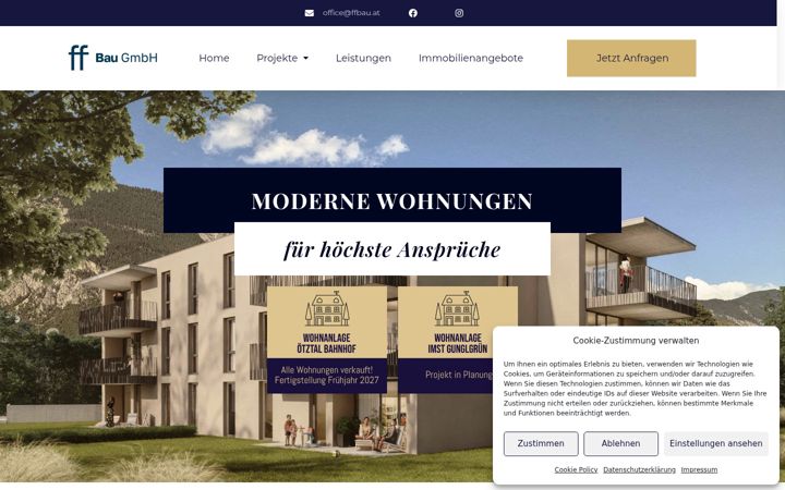 Screenshot of ffbau.at