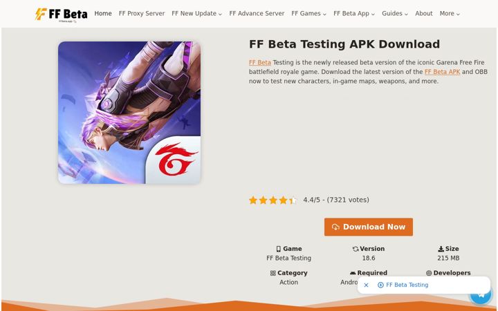 Screenshot of ffbetaa.app
