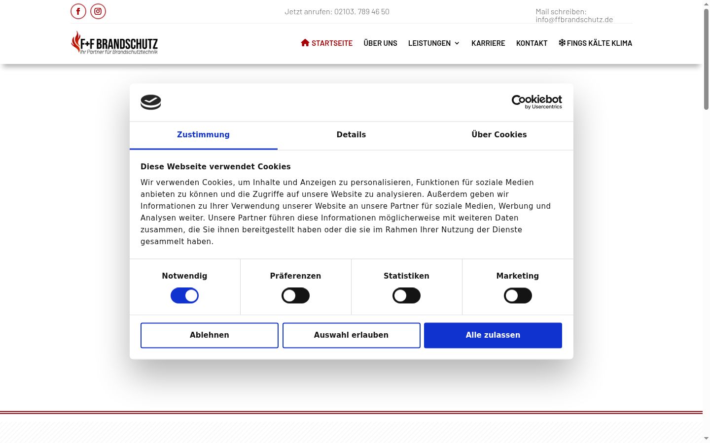 Capture d'écran de la bannière de consentement affichée avant toute interaction