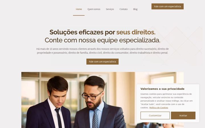 Snimka zaslona za ffcadvogados.adv.br