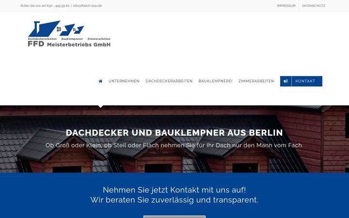Screenshot von ffdach-bau.de