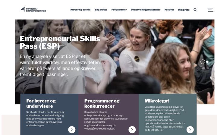 Screenshot of ffefonden.dk