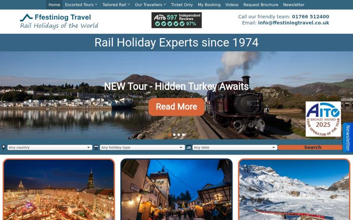Screenshot of ffestiniogtravel.com