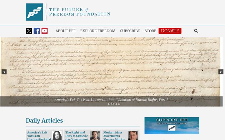 Screenshot of fff.org