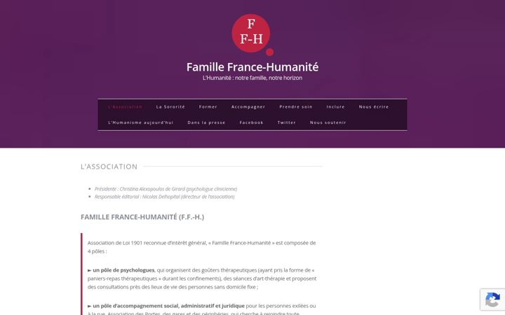 Screenshot of ffhumanite.org
