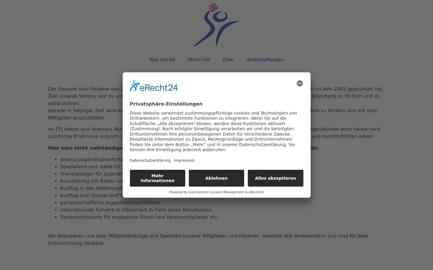 Captură de ecran a bannerului de consimțământ afișat înainte de orice interacțiune