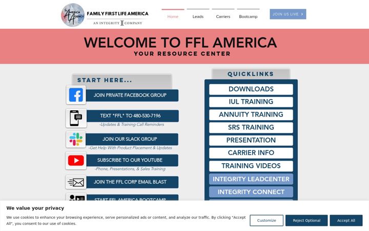 Screenshot of fflamerica.com