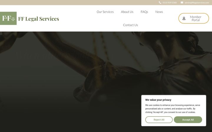 Screenshot of fflegalservices.co.uk