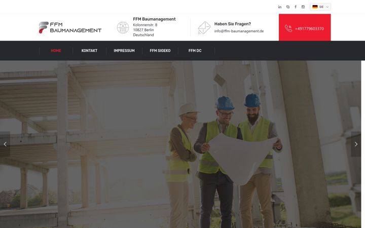 Екранна снимка на ffm-baumanagement.de