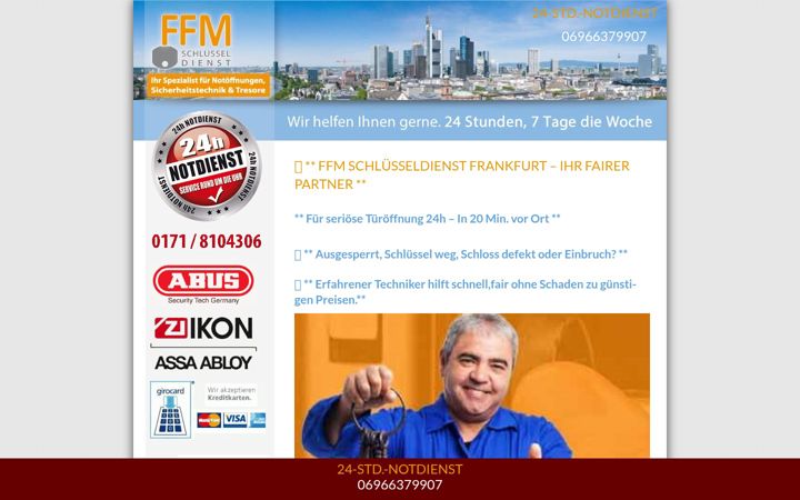 Screenshot of ffm-schluesseldienst-24h.de