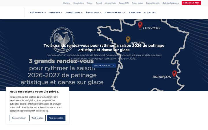 Screenshot of ffsportsdeglace.fr
