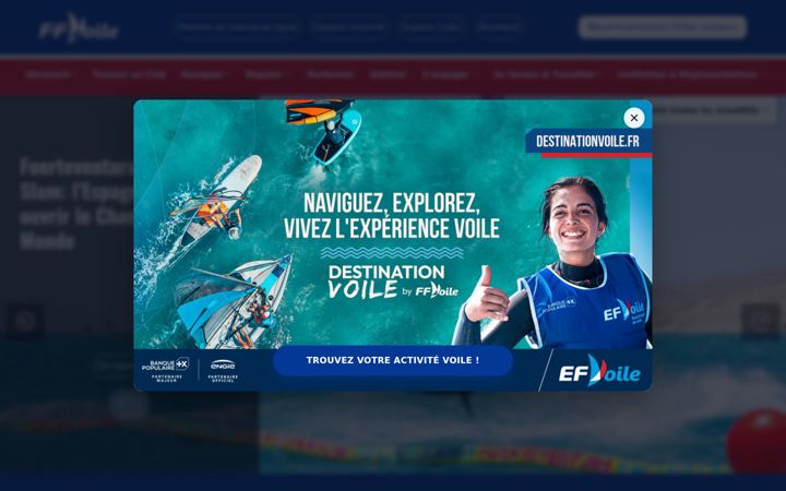 Screenshot of ffvoile.fr