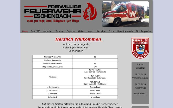 Screenshot of ffw-eschenbach.de