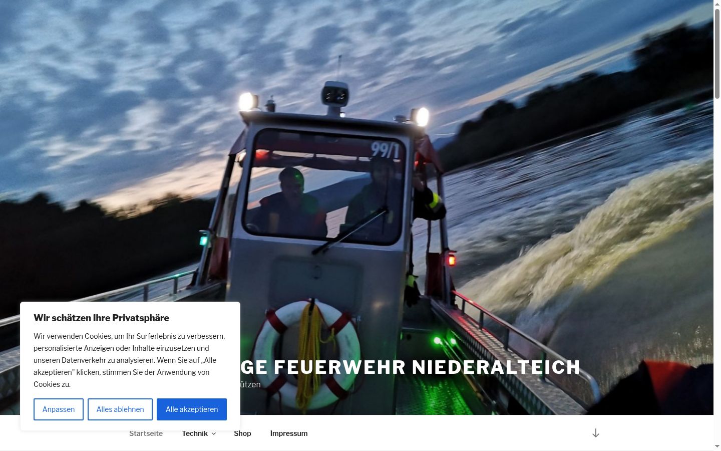 Screenshot del banner di consenso mostrato prima di qualsiasi interazione