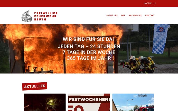Screenshot of ffw-reuth.de