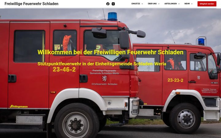 Screenshot of ffw-schladen.de