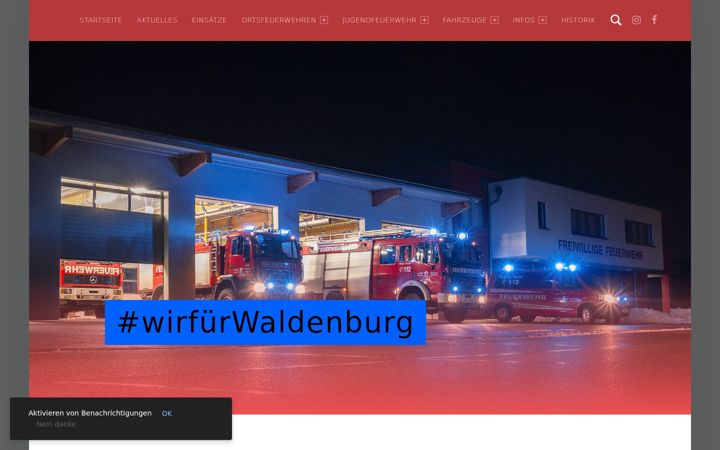 Screenshot of ffw-waldenburg.de