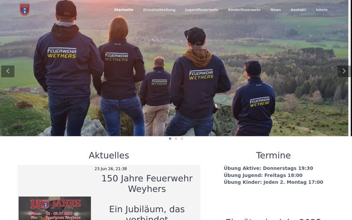 Screenshot of ffw-weyhers.de