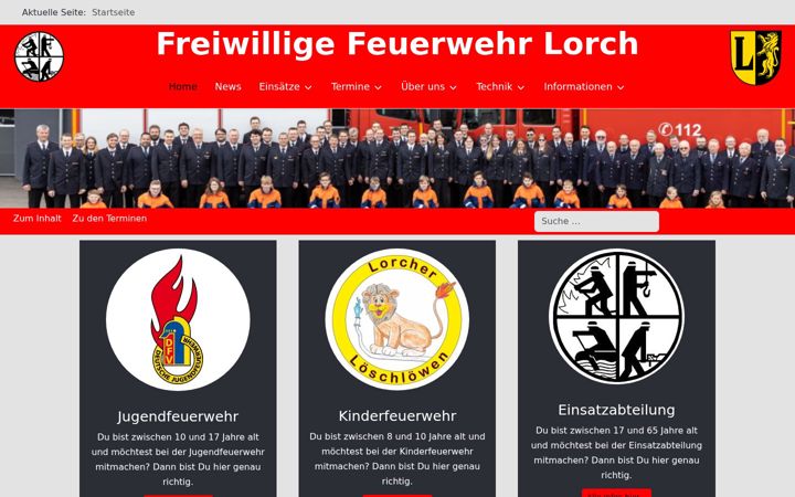 Screenshot of ffwlorch.de