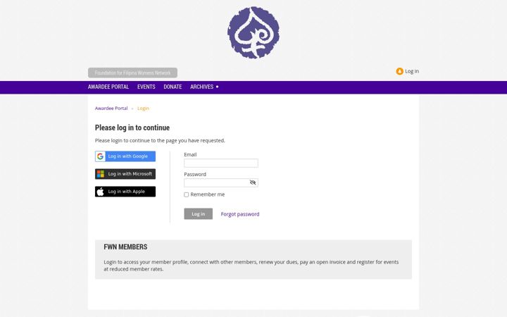 Screenshot of ffwn.org
