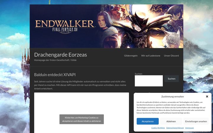 Screenshot of ffxiv-drachengarde.de