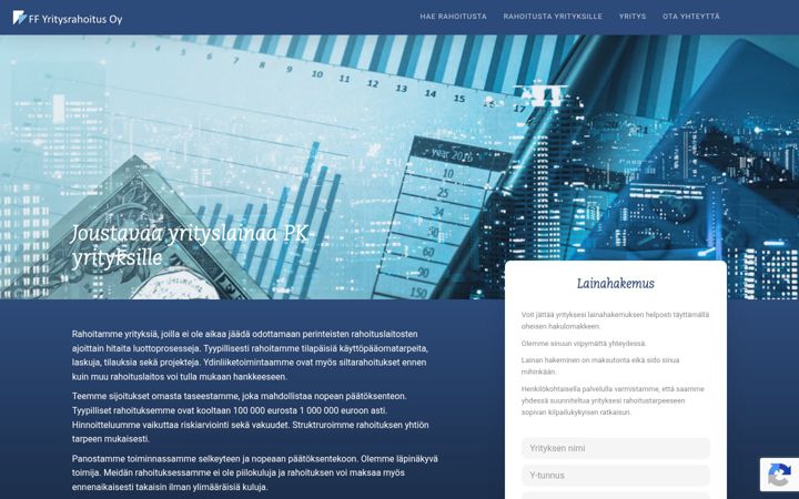 Screenshot of ffyritysrahoitus.fi