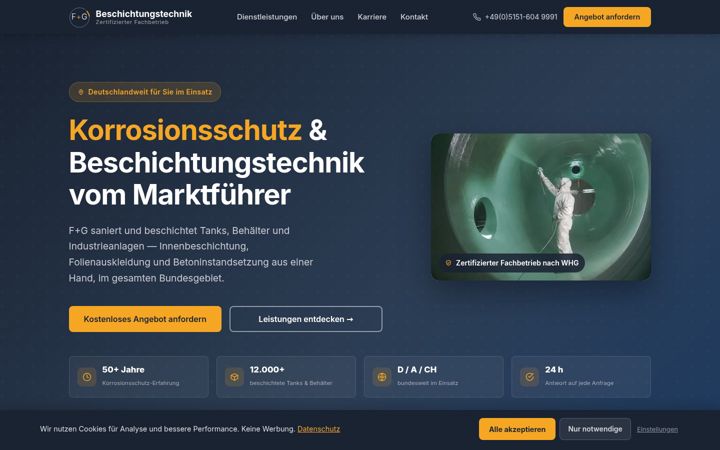 Screenshot of fg-beschichtungstechnik.de