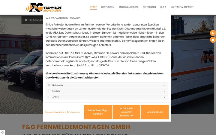 Screenshot of fg-montagen.de