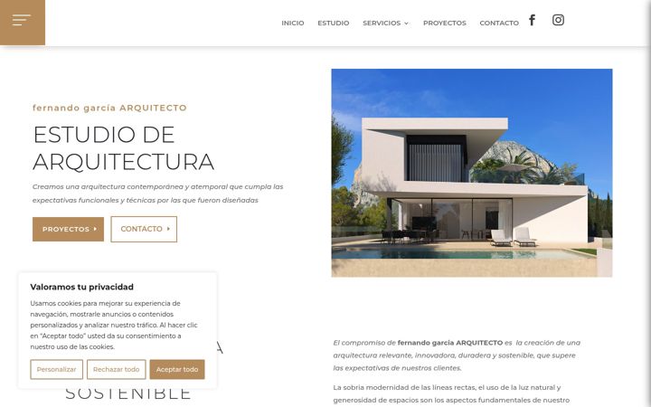 Screenshot of fgarquitecto.com