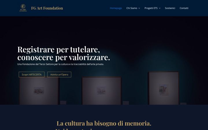 Screenshot of fgartfoundation.it