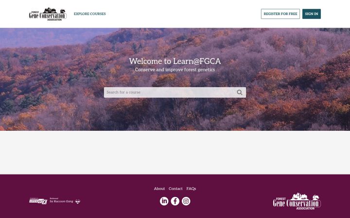 Screenshot of fgcalearn.ca