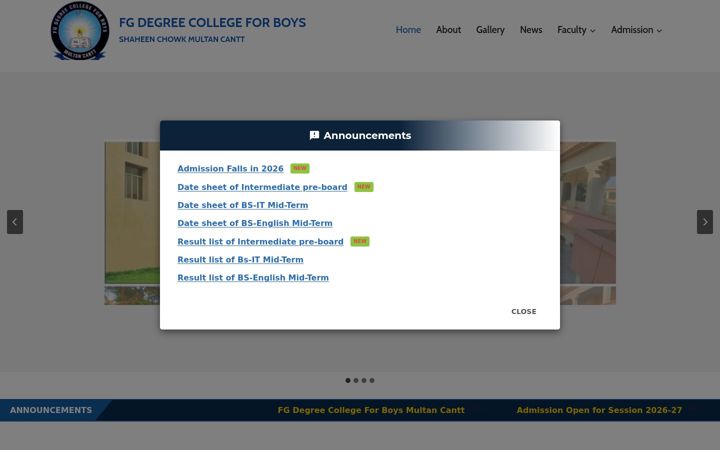 Screenshot of fgdcb.edu.pk