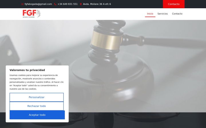 Screenshot of fgfabogadosymediadores.es