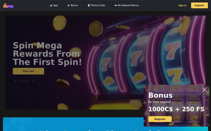 Screenshot of fgfoxcasino.net