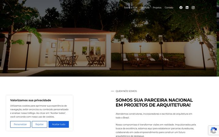 Screenshot di fgnarquitetura.com.br
