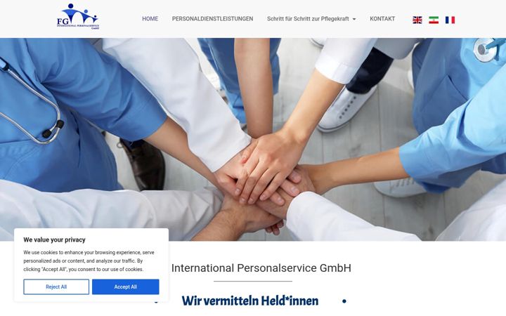 Screenshot of fgpersonalservice.de