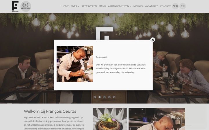 Screenshot of fgrestaurant.nl