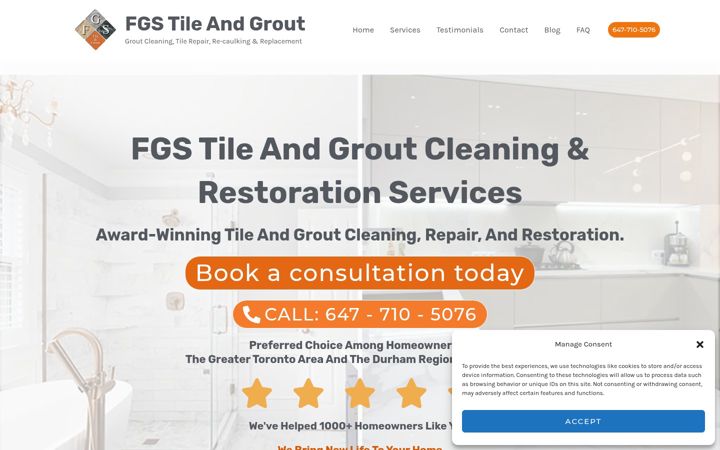 Screenshot of fgstileandgrout.ca