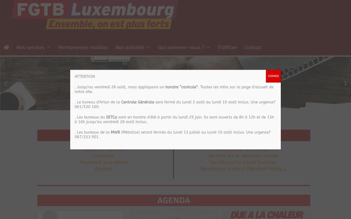 Screenshot ta' fgtb-luxembourg.be