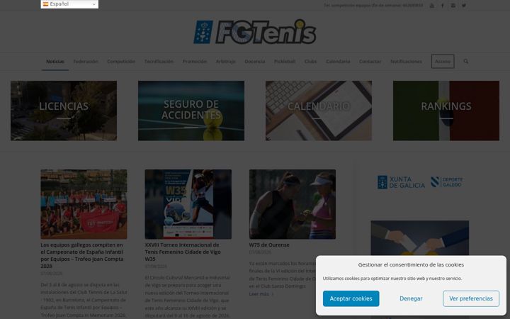 Screenshot of fgtenis.net