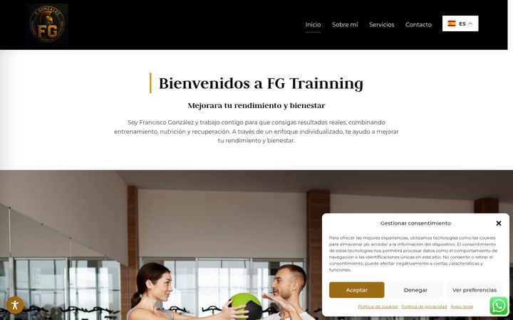 Screenshot of fgtrainningandnutricion.com