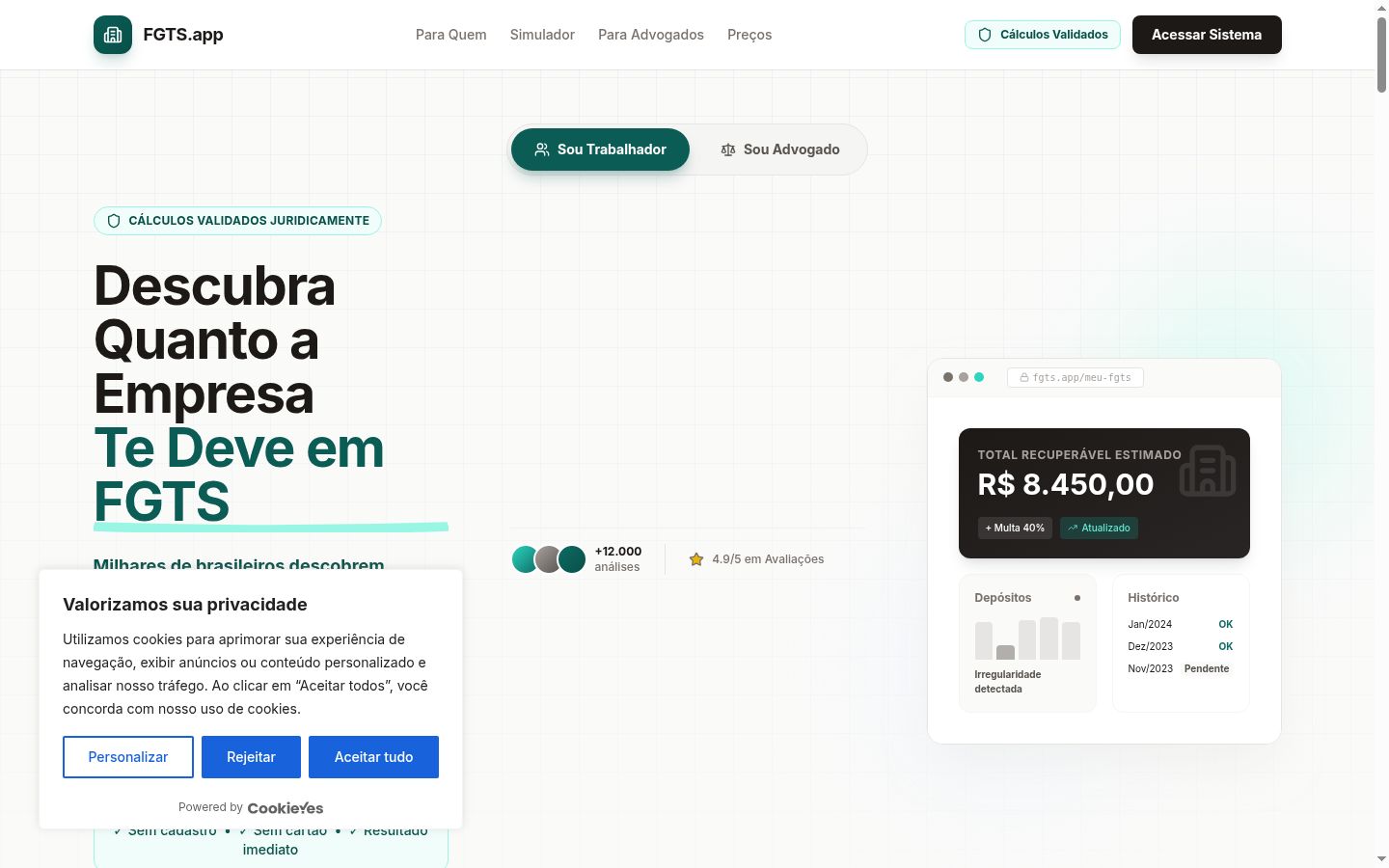 Screenshot tal-banner tal-kunsens muri qabel kwalunkwe interazzjoni