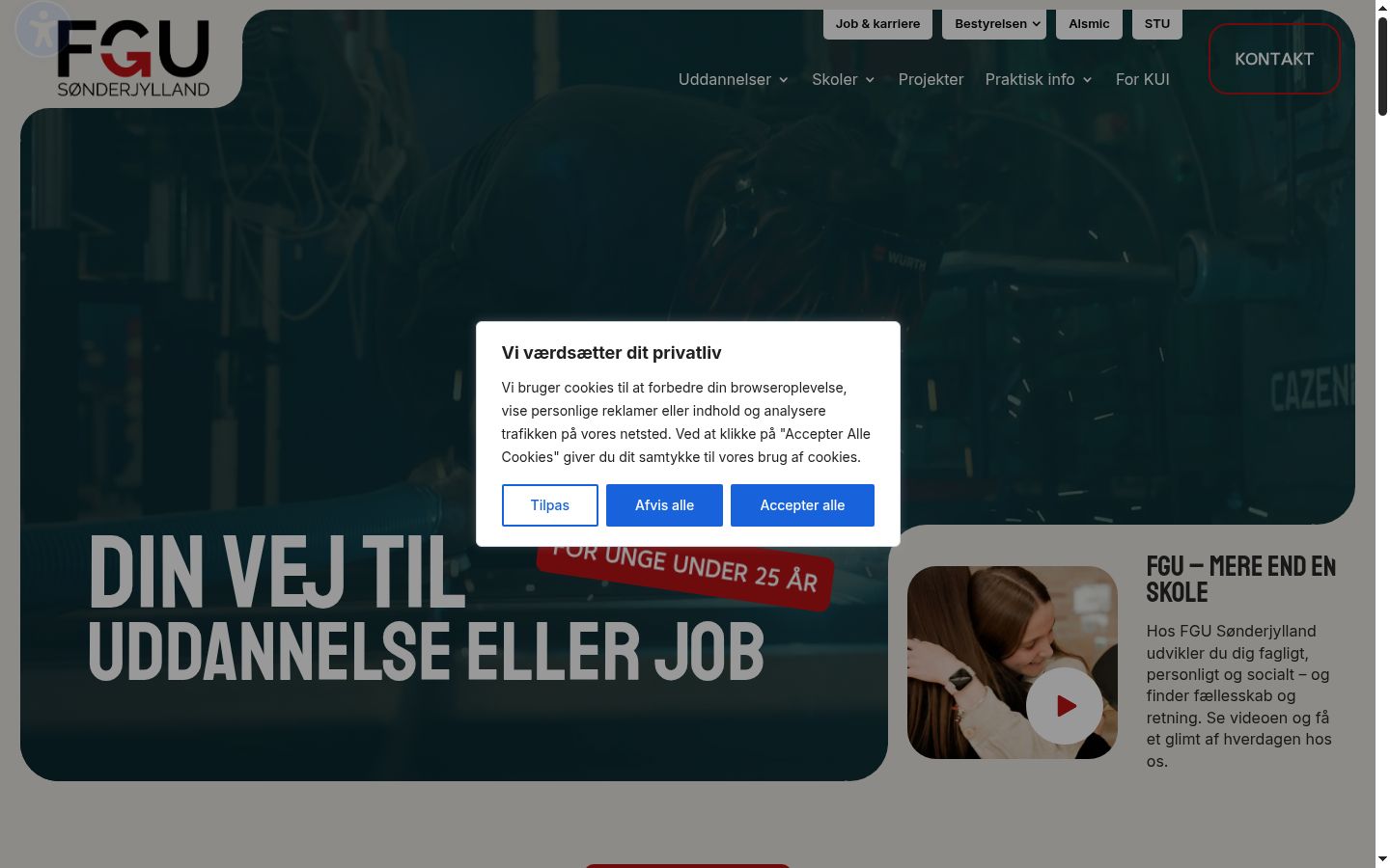 Screenshot tal-banner tal-kunsens muri qabel kwalunkwe interazzjoni