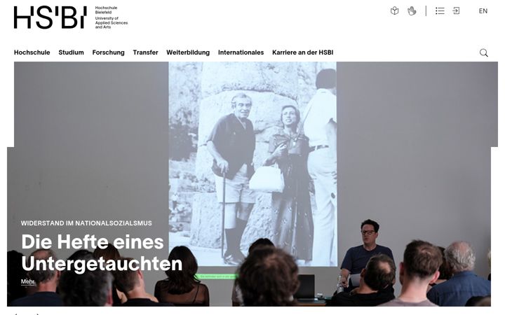 Screenshot of fh-bielefeld.de