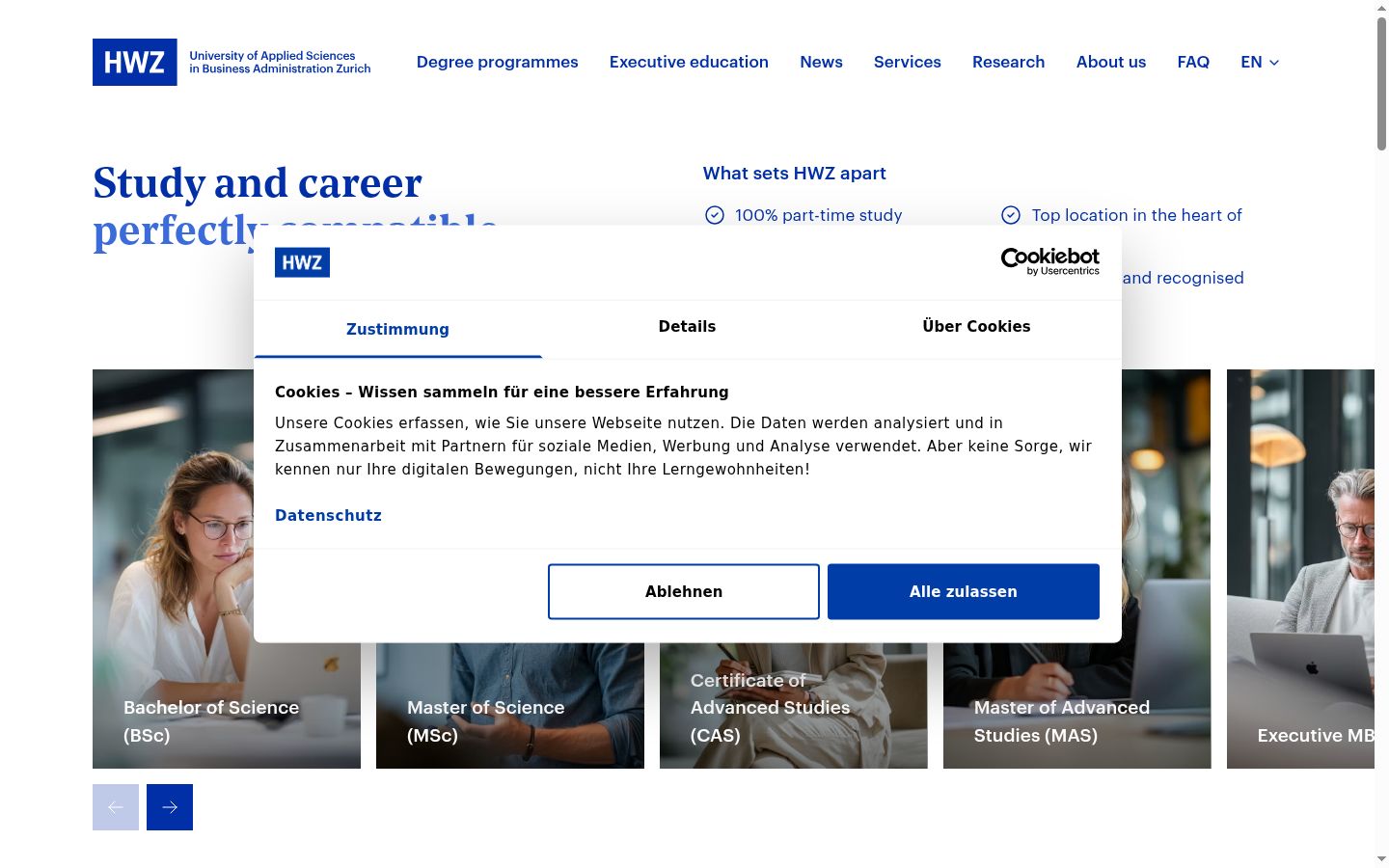 Screenshot tal-banner tal-kunsens muri qabel kwalunkwe interazzjoni