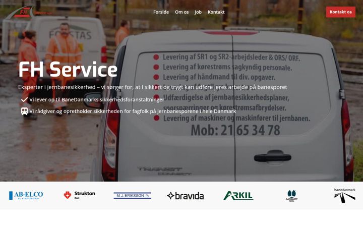 Screenshot of fh-service.dk